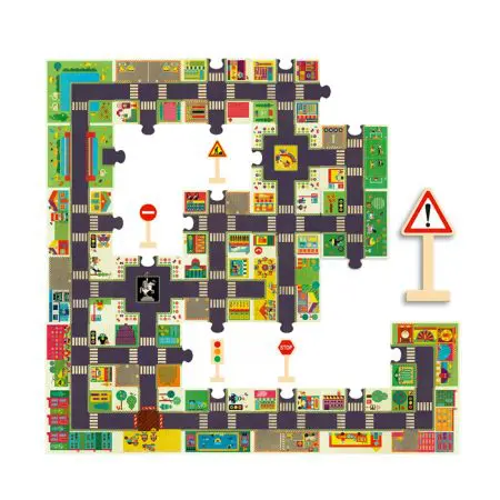 פאזל משחק - עיר