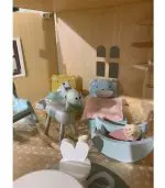 חדר ילדים לבית בובות מעץ