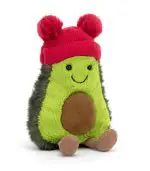 בובה Jellycat - אבוקדו קטן עם כובע אדום
