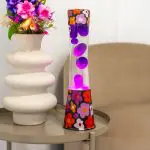 מנורת לבה בסיס פרחים