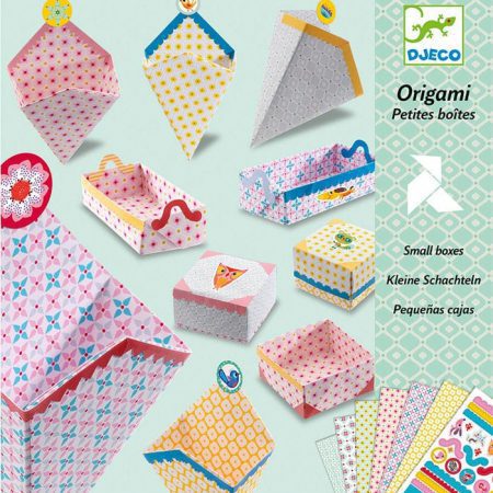 אוריגמי קופסאות קטנות צבעוניות