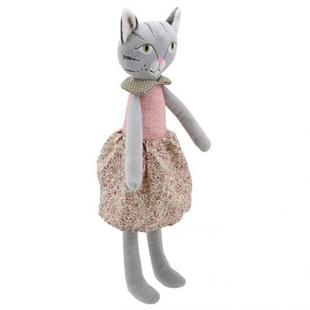 בובת חתולה עם חצאית ורודה