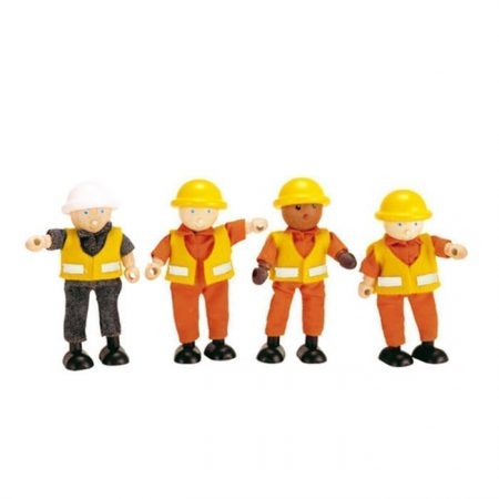 סט 4 דמויות עובדי בניין
