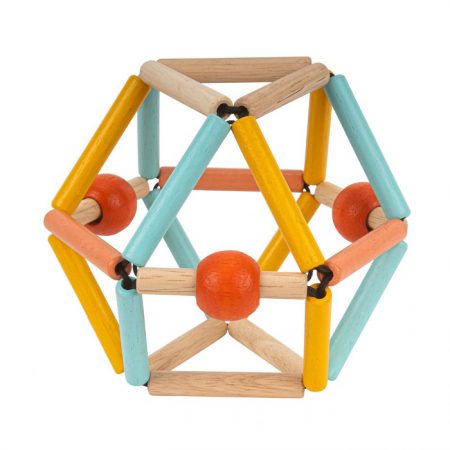 צעצוע התפתחותי מעץ לתינוקות צבעוני