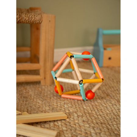 צעצוע התפתחותי מעץ לתינוקות צבעוני