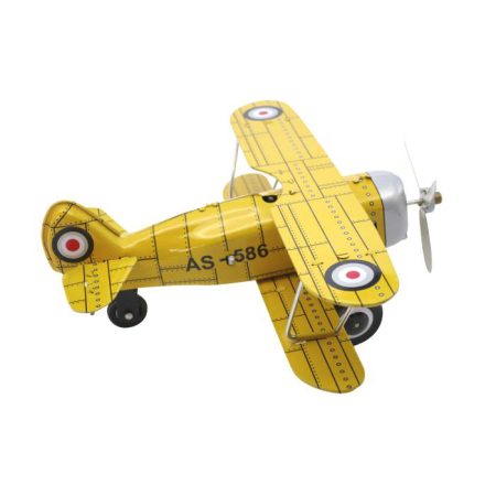פח - מטוס צהוב עם מפתח