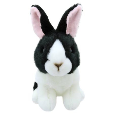 בובה ווילברי - מיני ארנב שחור לבן