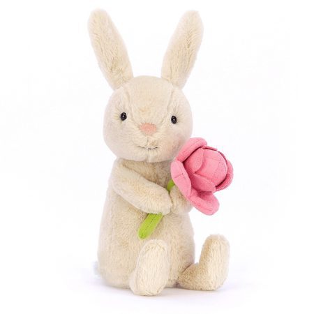 בובה רכה ארנב עם פרח