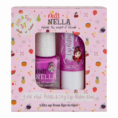דואו שפתון ולק Miss Nella - סגול