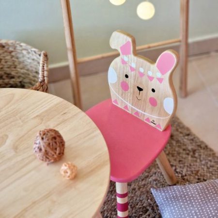 כסא לילדים מעץ - ארנב