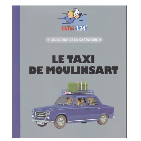 טין טין - מכונית אספנות מונית כחולה עם מזוודות