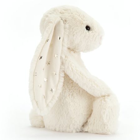 בובה - ארנב בשפול בינוני לבן כוכבים